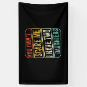 Vaderdag Ik heb twee dochters Spandoek (Verticaal)