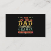 Vaderdag | Ik heb twee titels: papa en Grampa Visitekaartje (Voorkant)
