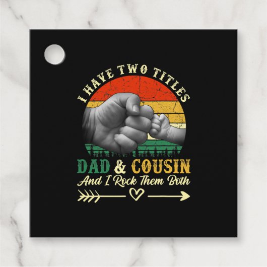 Vaderdag | Ik heb twee titels, vader en neef Bedankjes Labels (Voorkant)