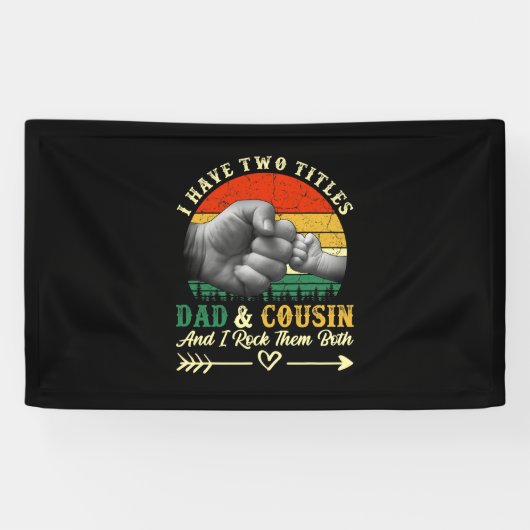 Vaderdag | Ik heb twee titels, vader en neef Spandoek (Horizontaal)