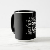 Vaderdag | Ik heb twee titels voor moeder en vader Mok (Voorkant links)