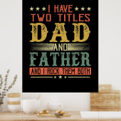 Vaderdag | Ik heb twee titels voor vader en vader Poster (Keuken)