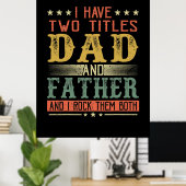 Vaderdag | Ik heb twee titels voor vader en vader Poster (Thuiskantoor)