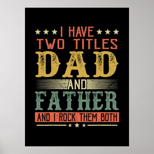 Vaderdag | Ik heb twee titels voor vader en vader Poster (Voorkant)