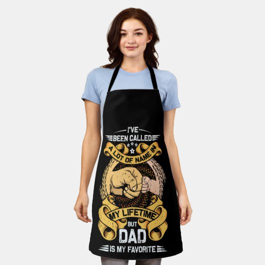 Vaderdag, ik heb veel naam genoemd schort (Gedragen)