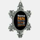 Vaderdag Ik heet Papa Tin Sneeuwvlok Ornament (Links)