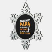 Vaderdag Ik heet Papa Tin Sneeuwvlok Ornament (Rechts)