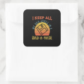 Vaderdag ik hou al mijn vaders okes vierkante sticker (Tas)