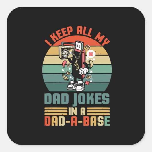 Vaderdag Ik hou al m'n vaders snoepjes Vierkante Sticker (Voorkant)