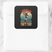 Vaderdag Ik hou al m'n vaders snoepjes Vierkante Sticker (Tas)