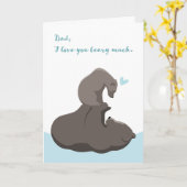 Vaderdag ik hou van je kubusje en Beer Papa Kaart (Gele Bloem)