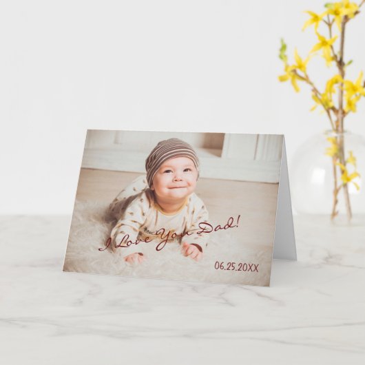 Vaderdag Ik hou van je vader Aangepaste Sjabloon F (Gele Bloem)