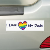 Vaderdag Ik hou van mijn vaders Bumpersticker (Op auto)