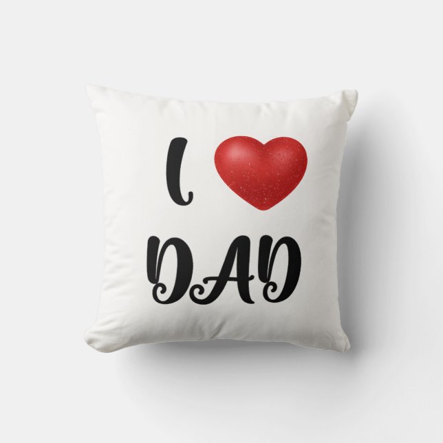 Vaderdag Ik hou van papa Hart Explosie Cadeau  Kussen (Voorkant)