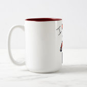 Vaderdag "Ik hou van papa", twee gekleurde mok. Tw Tweekleurige Koffiemok (Links)