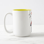 Vaderdag "Ik hou van papa", twee gekleurde mok. Tw Tweekleurige Koffiemok (Links)