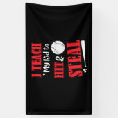 Vaderdag ik leer mijn Kind om te helpen Spandoek (Verticaal)