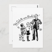 Vaderdag illustratie briefkaart (Voorkant / Achterkant)