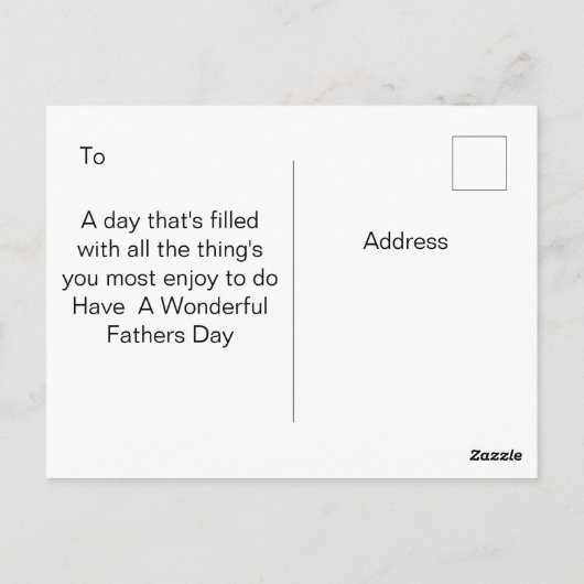 Vaderdag illustratie briefkaart (Achterkant)