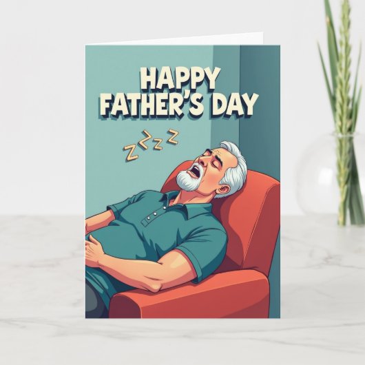Vaderdag Illustratie Slaapkaart Kaart (Voorkant)
