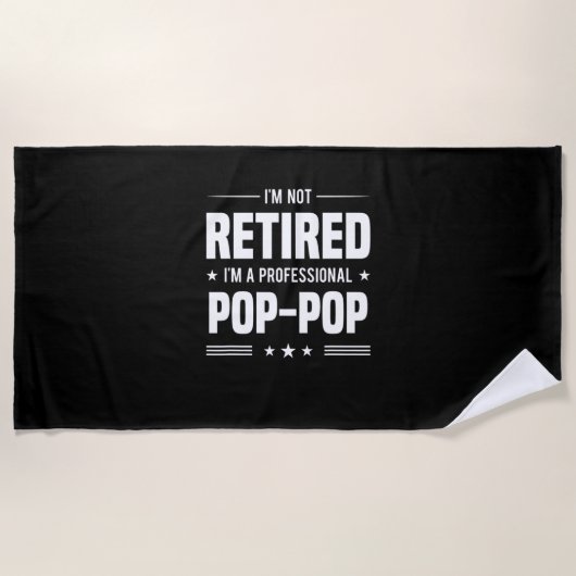 Vaderdag | Im A Professional Pop Pop Strandlaken (Voorkant)