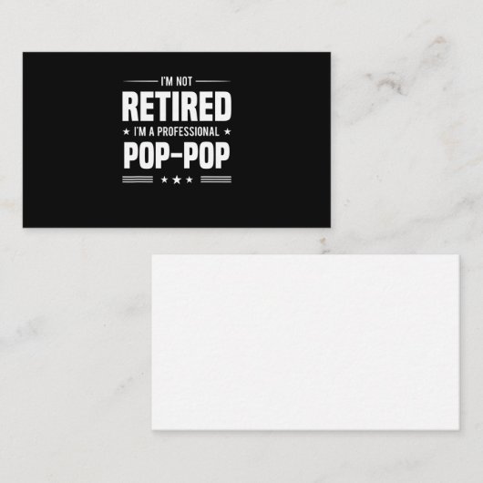 Vaderdag | Im A Professional Pop Pop Visitekaartje (Voorkant / Achterkant)