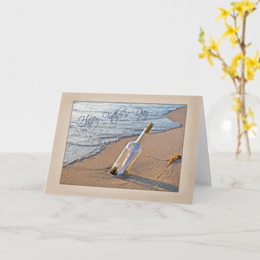 Vaderdag in een fles kaart (Gele Bloem)