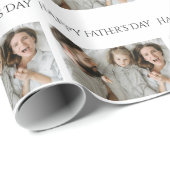Vaderdag-inpakpapier met 3 foto's en tekst cadeaupapier (Rol Hoek)