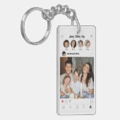 Vaderdag Instagram Foto Cool Social Media Pap Sleutelhanger (Voorkant Links)