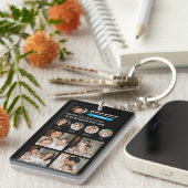 Vaderdag Instagram Foto Sociale Media Pap Sleutelhanger (Voorkant Rechts)