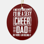 Vaderdag is Cheer Dad die het eten Keramisch Ornament (Links)