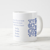 Vaderdag jaar foto blauw grote koffiekop (Voorkant rechts)