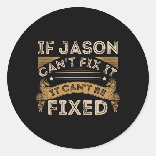 Vaderdag Jason Quote Ronde Sticker (Voorkant)