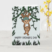 Vaderdag Jungle Apen Kaart (Gele Bloem)