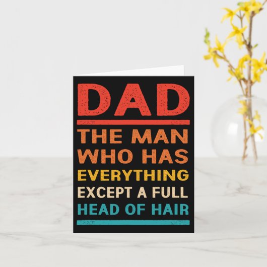 Vaderdag kaal vent het Man die alles heeft ba Kaart (Gele Bloem)