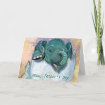 Vaderdag Kaart Baby Olifant uit eitje