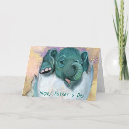 Vaderdag Kaart Baby Olifant uit eitje
