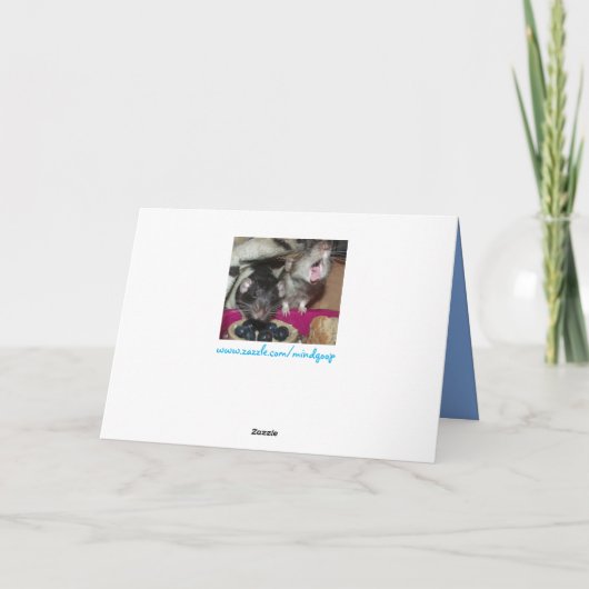 Vaderdag kaart (baby ratten) (Achterkant)