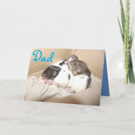 Vaderdag kaart (baby ratten)