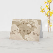 Vaderdag Kaart--BEST Dad Kaart (Gele Bloem)