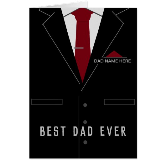 Vaderdag Kaart - Beste DAD ooit - Jouw naam tekst (Voorkant)