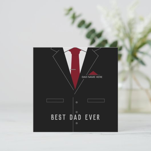 Vaderdag Kaart Beste DAD ooit - Jouw naam /tekst (Staand voorkant)