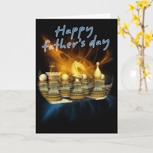 Vaderdag kaart - Chess (Gele Bloem)