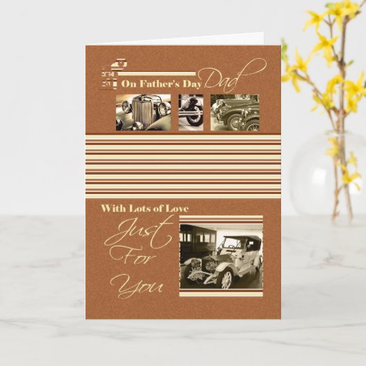 Vaderdag Kaart Classic Cars (Gele Bloem)