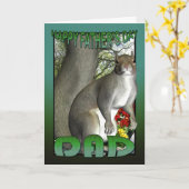 Vaderdag Kaart eekhoorn (Gele Bloem)