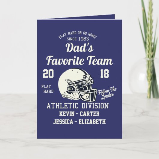 Vaderdag Kaart Football Sport Dad (Voorkant)