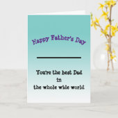 Vaderdag Kaart - Funny (Gele Bloem)