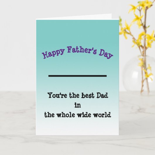 Vaderdag Kaart - Funny (Gele Bloem)