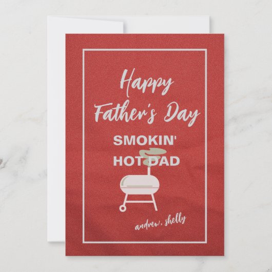 Vaderdag Kaart gepersonaliseerd - Smokin' Hot Dad (Voorkant)
