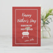Vaderdag Kaart gepersonaliseerd - Smokin' Hot Dad (Staand voorkant)